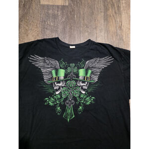 Vintage Grunge Style Irish Wings and Skulls Skater Style Size 3XL